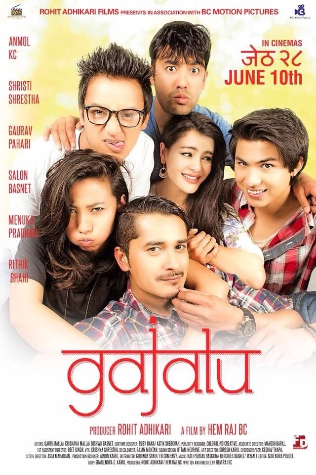 Official poster of Gajalu 2016
                                                                                                      featuring Anmol K.C., Shristi Shrestha
                                                                                                                                                       , directed by Hem Raj B.C.
                                                 