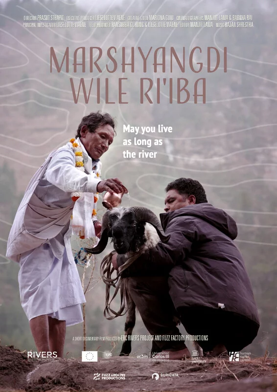 Official poster of Marsyangdi Wile Ri’iba: May you live as long as the river 
                                                                                                      featuring Manjit Lama and Barkha Rai
                                                                                                                                                       , directed by Prasiit Sthapit
                                                 